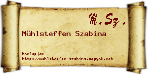 Mühlsteffen Szabina névjegykártya