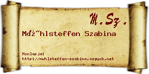 Mühlsteffen Szabina névjegykártya