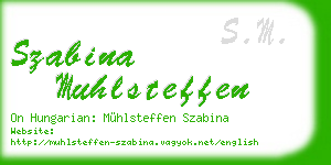 szabina muhlsteffen business card