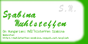 szabina muhlsteffen business card